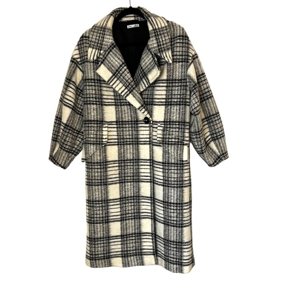 DEX Annabeth Plaid Oversized Coat - Picture 2 of 10